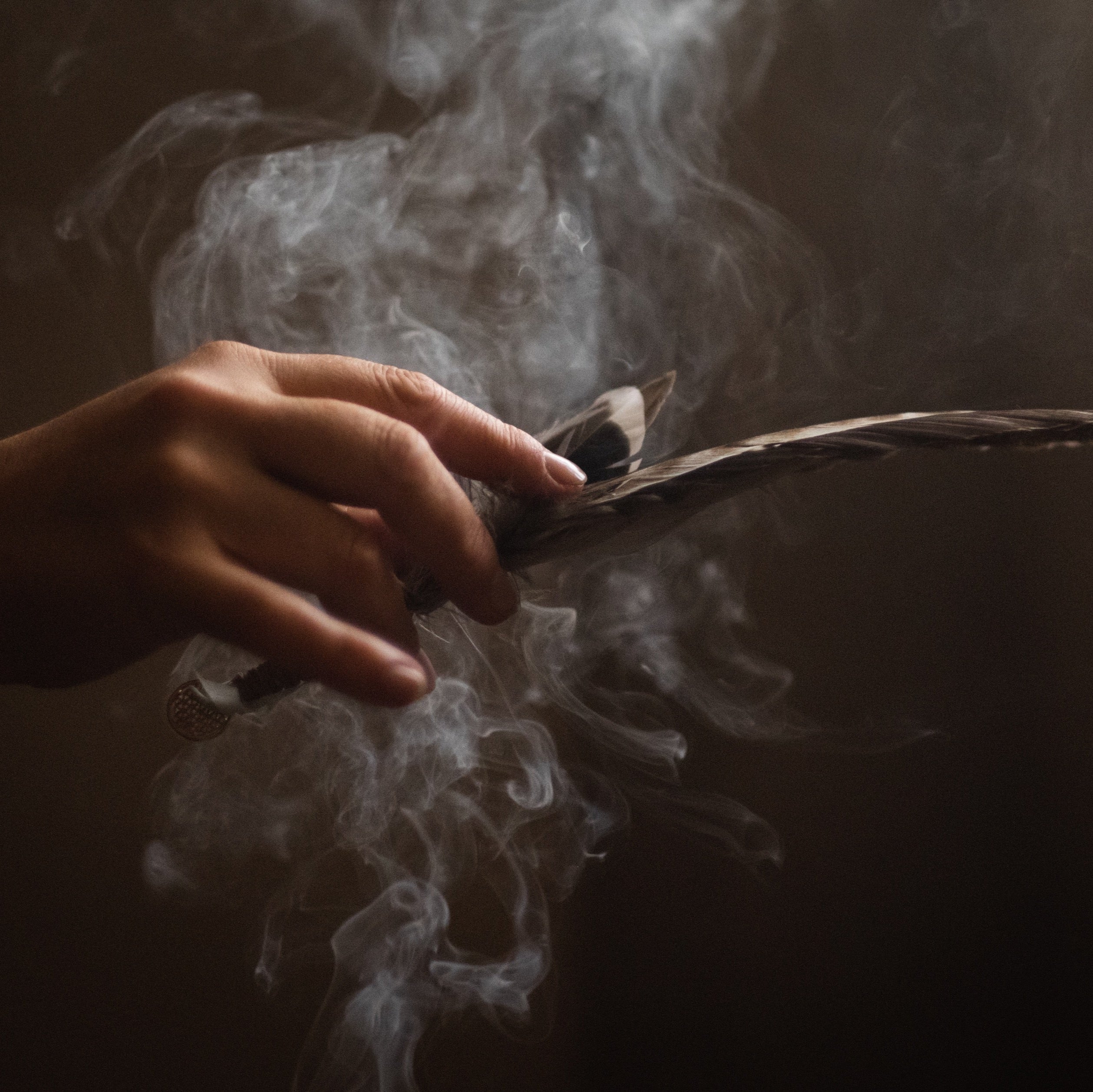 A smoke ritual by Kornelia Schwitzer, a member of Serenity Healers