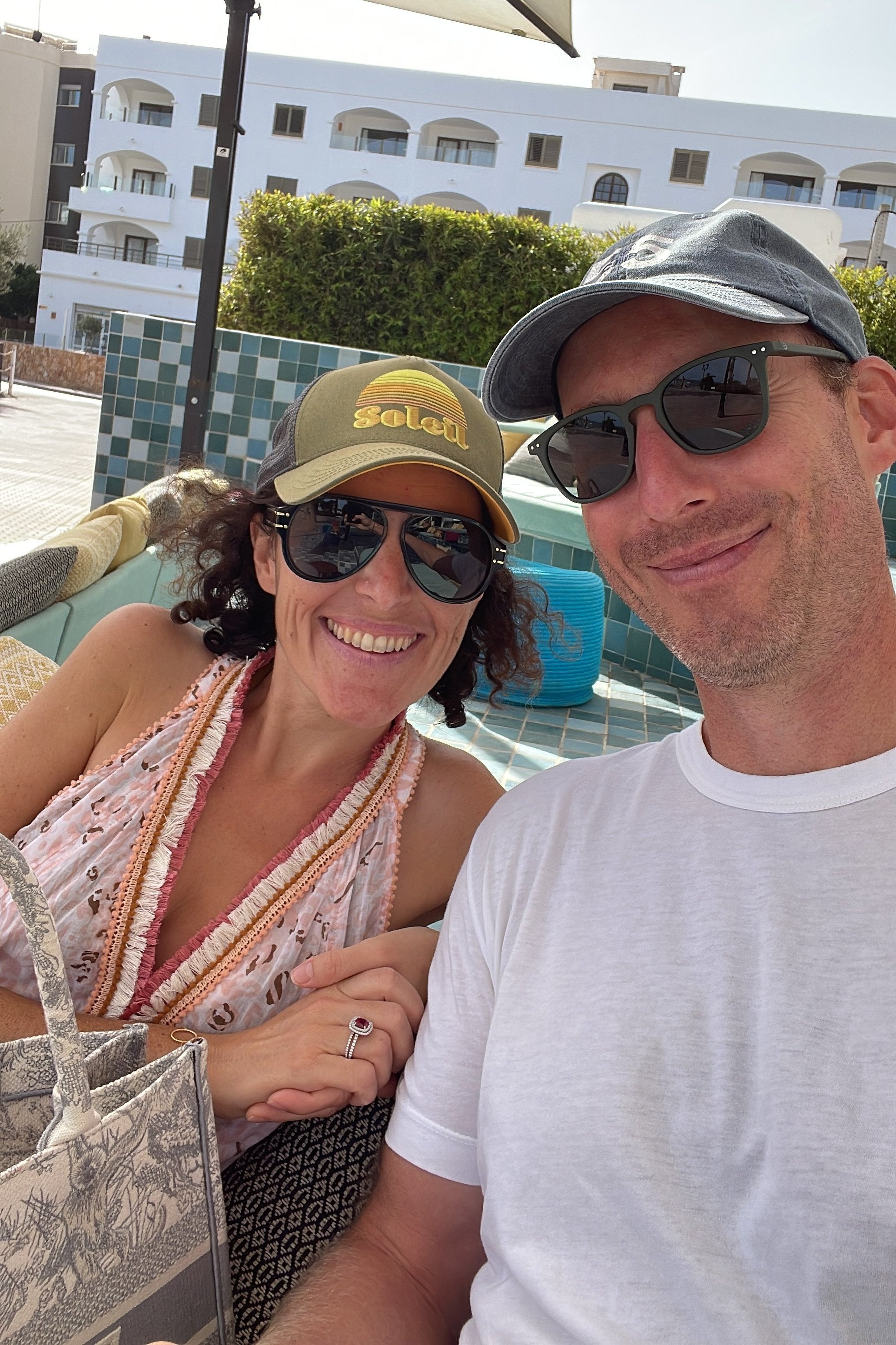 Victoire and Christophe in Ibiza in 2022