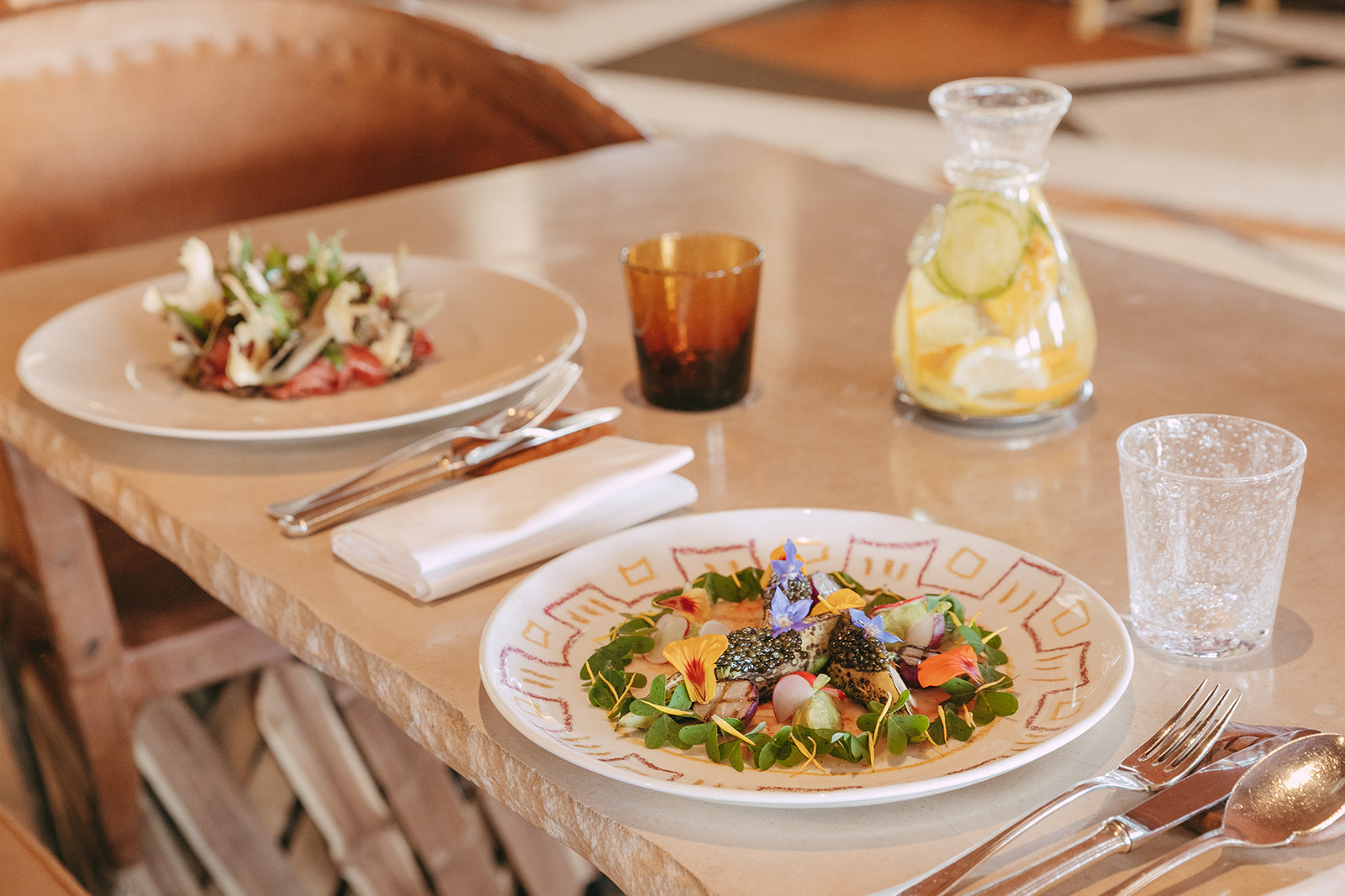 lily of the valley - table with food 2
